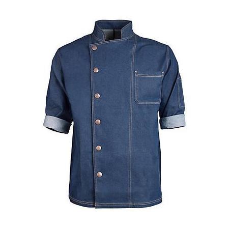 Kng Sm Denim Chef Coat 2938DBLS